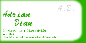 adrian dian business card